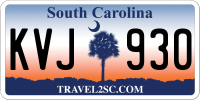 SC license plate KVJ930