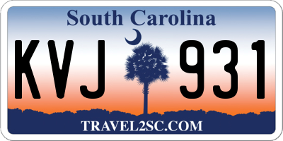 SC license plate KVJ931