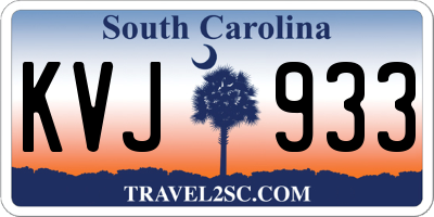 SC license plate KVJ933