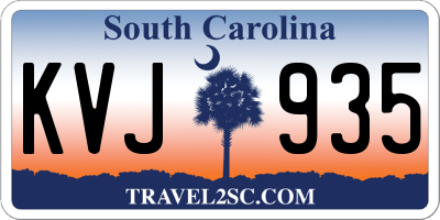 SC license plate KVJ935