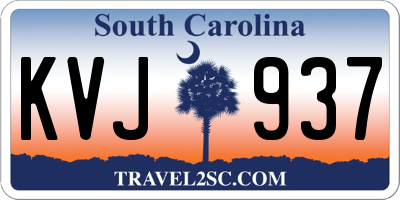 SC license plate KVJ937