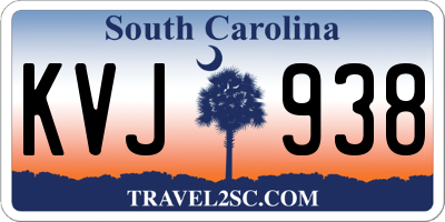 SC license plate KVJ938