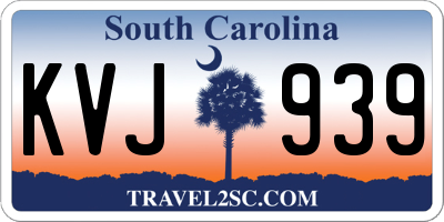 SC license plate KVJ939
