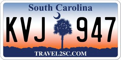 SC license plate KVJ947