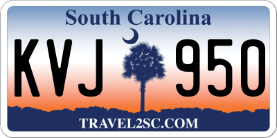 SC license plate KVJ950