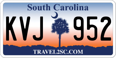 SC license plate KVJ952