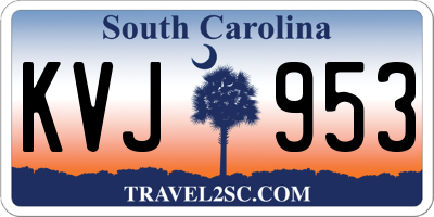SC license plate KVJ953