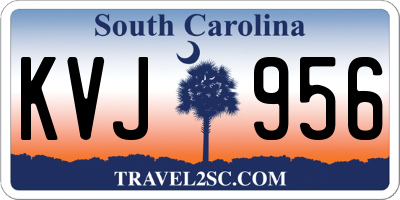 SC license plate KVJ956