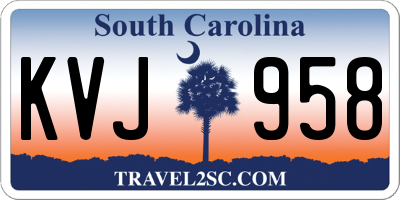 SC license plate KVJ958