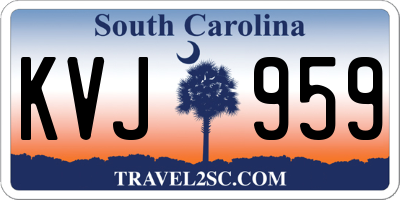 SC license plate KVJ959
