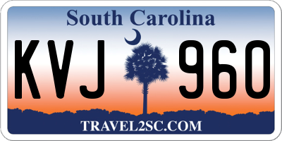 SC license plate KVJ960