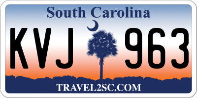 SC license plate KVJ963