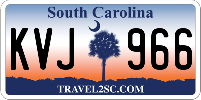 SC license plate KVJ966