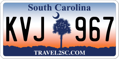 SC license plate KVJ967
