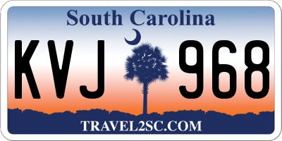 SC license plate KVJ968
