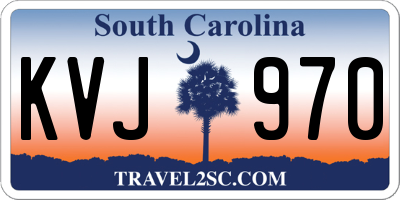 SC license plate KVJ970