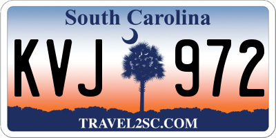 SC license plate KVJ972