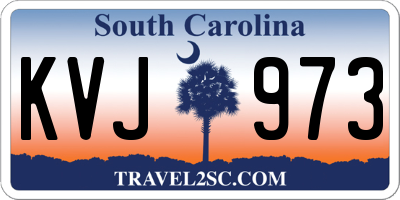 SC license plate KVJ973