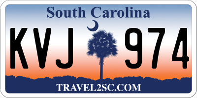 SC license plate KVJ974