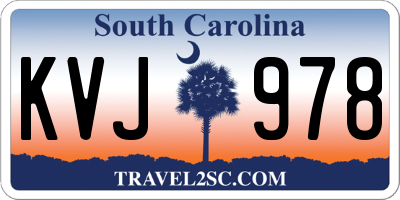 SC license plate KVJ978