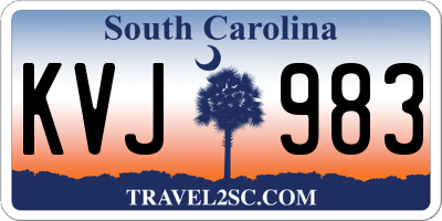 SC license plate KVJ983