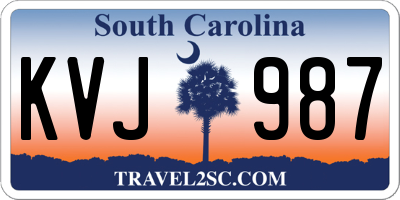 SC license plate KVJ987