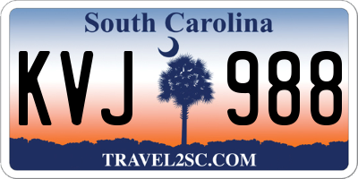 SC license plate KVJ988