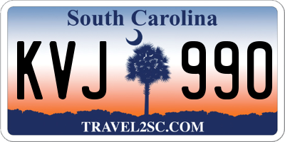 SC license plate KVJ990