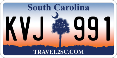 SC license plate KVJ991