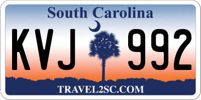 SC license plate KVJ992