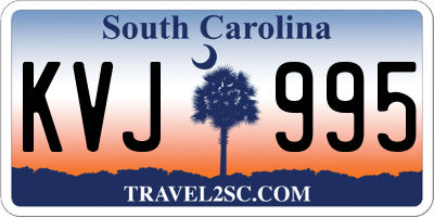 SC license plate KVJ995