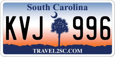 SC license plate KVJ996