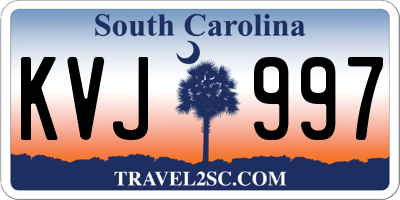 SC license plate KVJ997