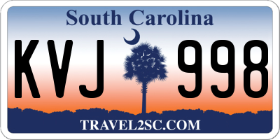 SC license plate KVJ998