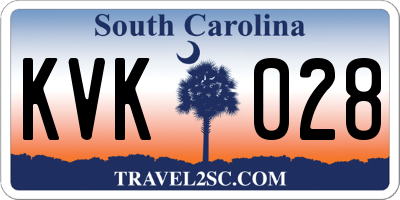 SC license plate KVK028