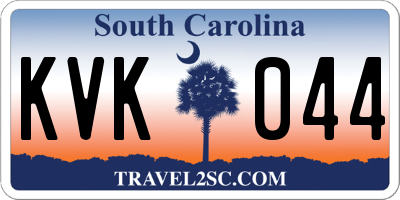 SC license plate KVK044