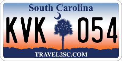 SC license plate KVK054