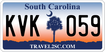 SC license plate KVK059