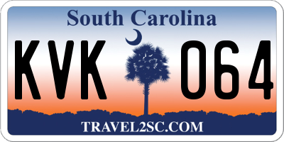 SC license plate KVK064