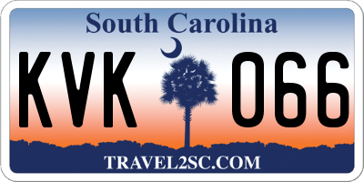 SC license plate KVK066