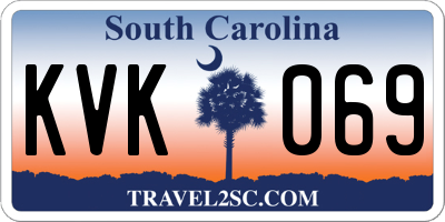 SC license plate KVK069