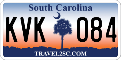 SC license plate KVK084
