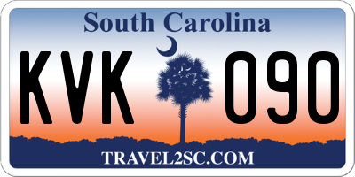 SC license plate KVK090