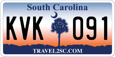 SC license plate KVK091