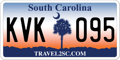 SC license plate KVK095