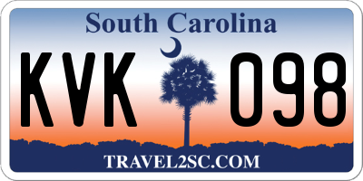 SC license plate KVK098