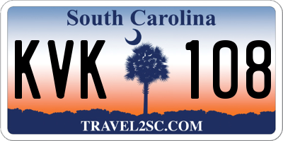 SC license plate KVK108