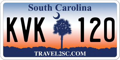 SC license plate KVK120