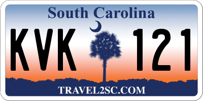 SC license plate KVK121