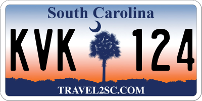 SC license plate KVK124